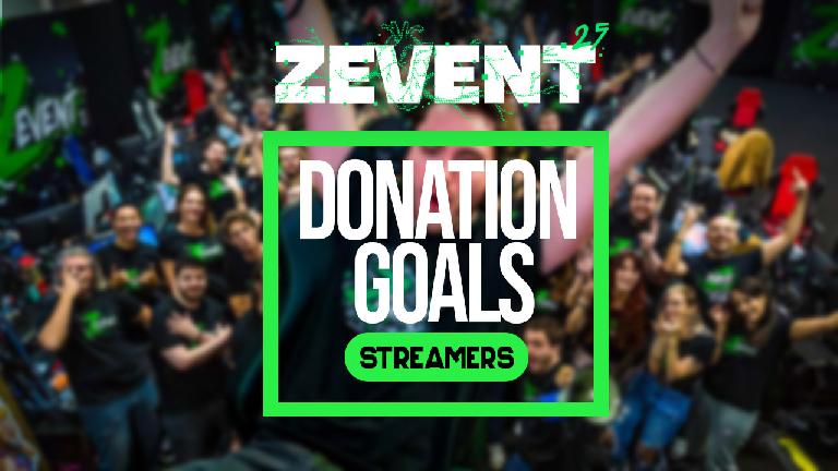 Donation Goals ZEVENT 2025 : Tous les streamers