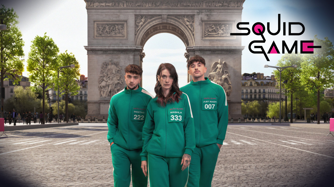 Squid Game : Netflix organise un jeu géant sur les Champs-Élysées avec Maghla, Inoxtag et Just Riadh