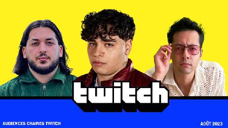 Top des audiences Streamers & Chaines Twitch - Août 2023