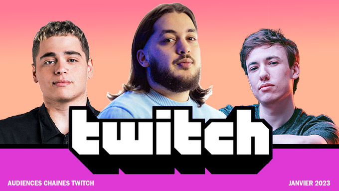 Top des chaines Twitch francophones en Janvier 2023