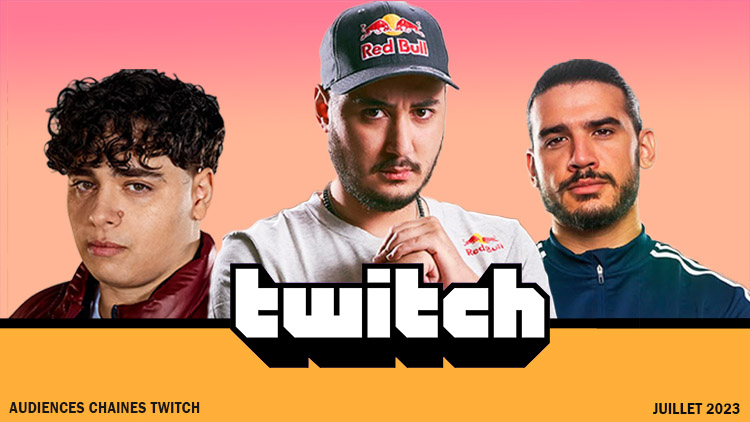 Top des audiences Streamers & Chaines Twitch - Juillet 2023