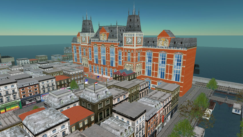 Ville d'Amsterdam dans le jeu Second Life
