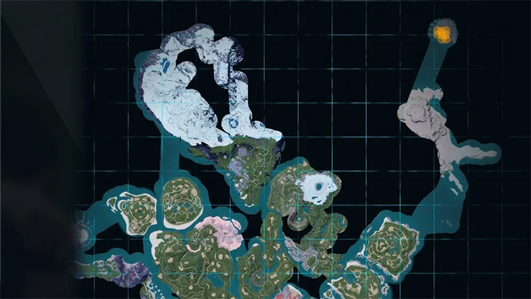 Emplacement et habitat d'Astegon dans Palworld