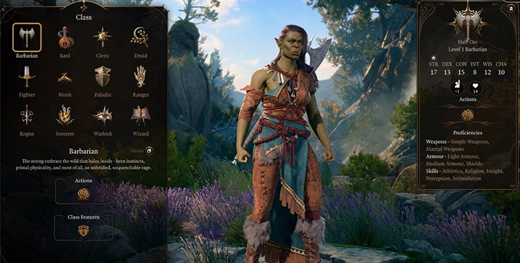 Barbare Baldur's Gate 3