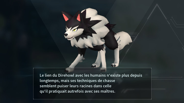 Capacités et compétences Direhowl - Palworld