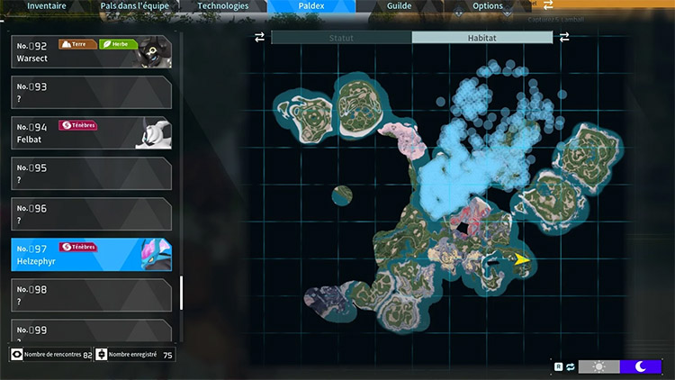 Emplacement et habitat Helzephyr Palworld
