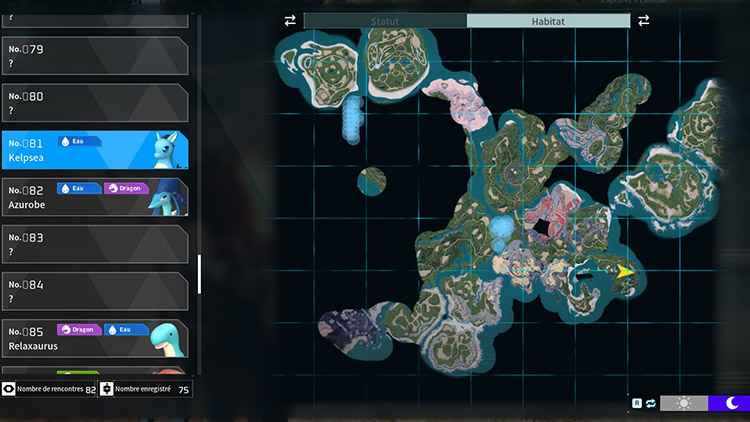 Emplacement Kelpsea Palworld