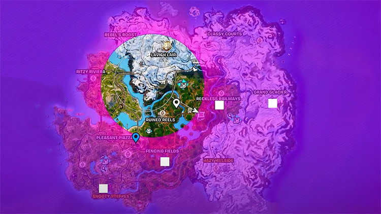 Ile Volante : Emplacement du Chalet de Casse-Noisette