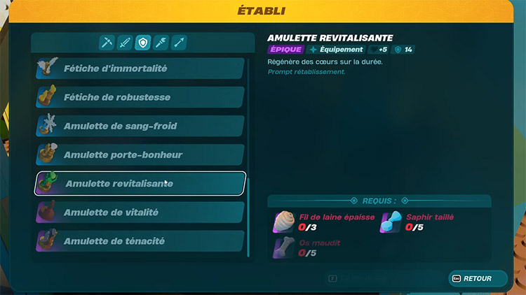 Amulettes Lego Fortnite