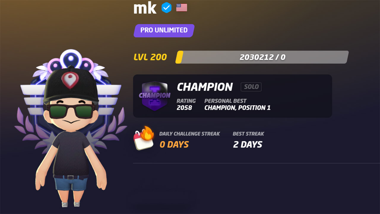 Geoguessr Joueur américain MK