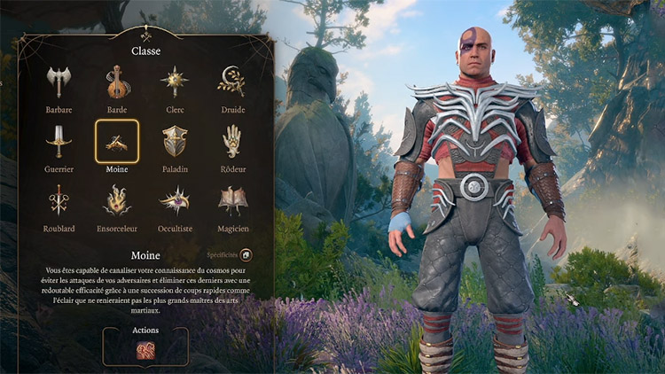 Choix compétences Build Moine - BG3 