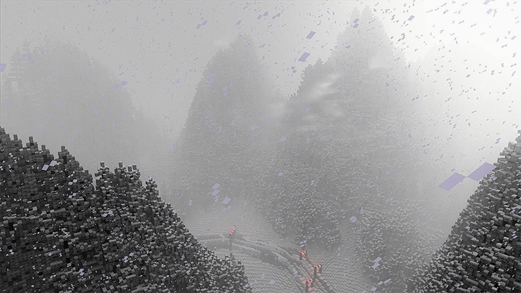 Route montagne Minecraft