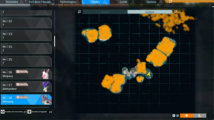 Emplacement Nitewing, Où le trouver dans Palworld