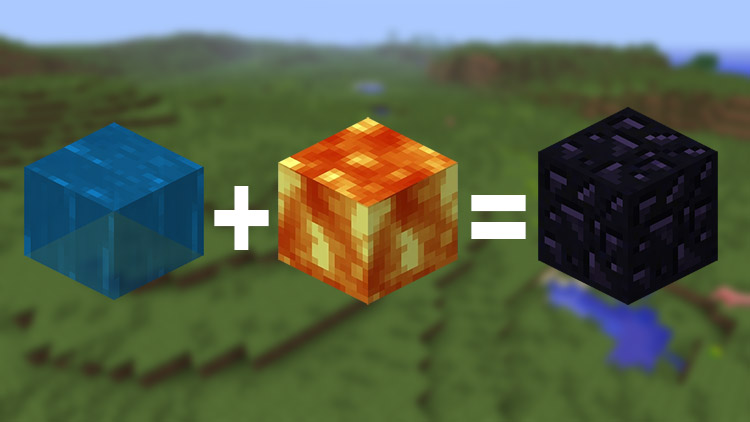 Création de l'obsidienne dans Minecraft
