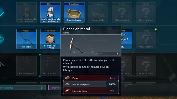 Pioche en métal Palworld