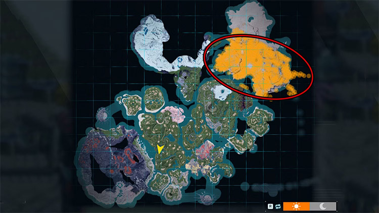 Emplacement et habitat Rayhound dans Palworld