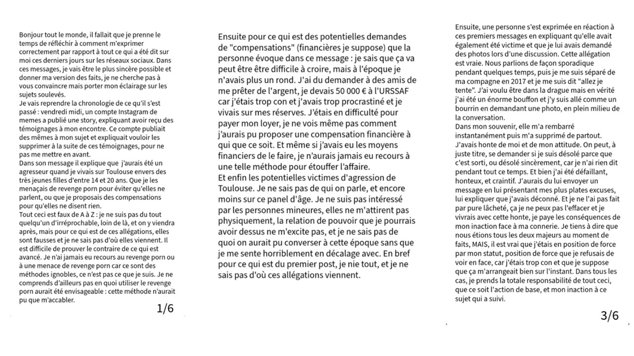 Réponse d'Antoine Daniel concernant les accusations partie 1