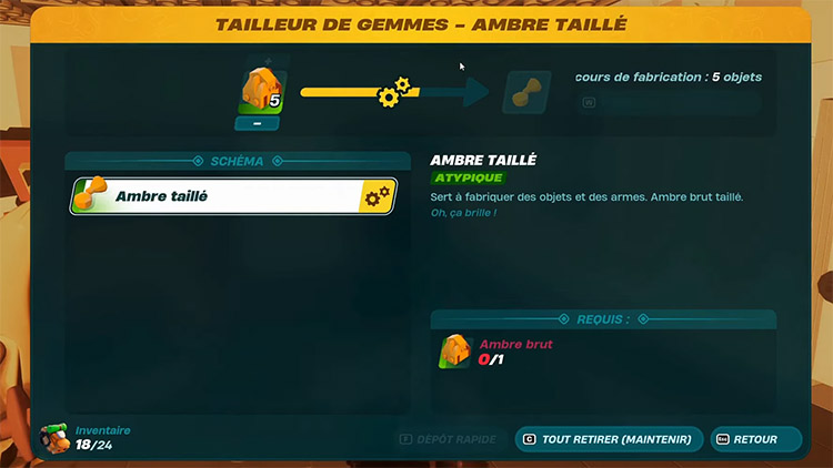 Utilisation de Ambre Brut en Ambre Taillé