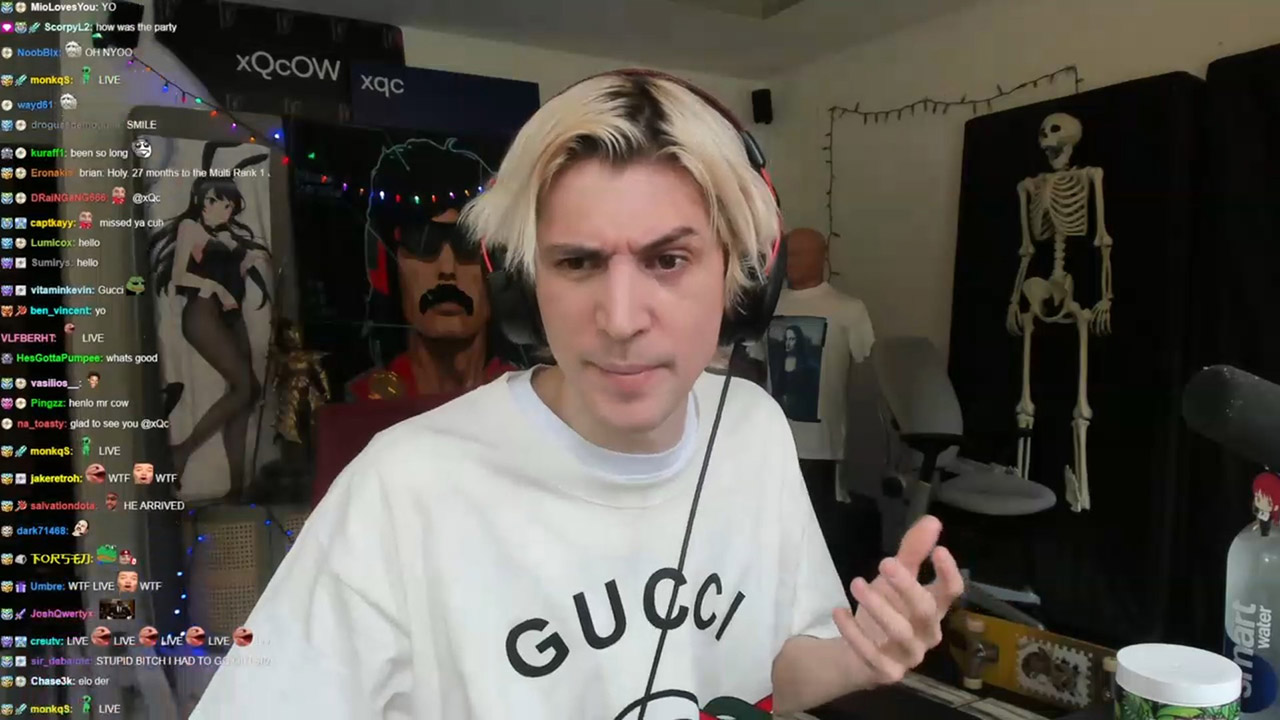xQc en live sur Twitch