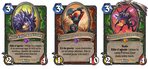 Les cartes avec 3 de mana