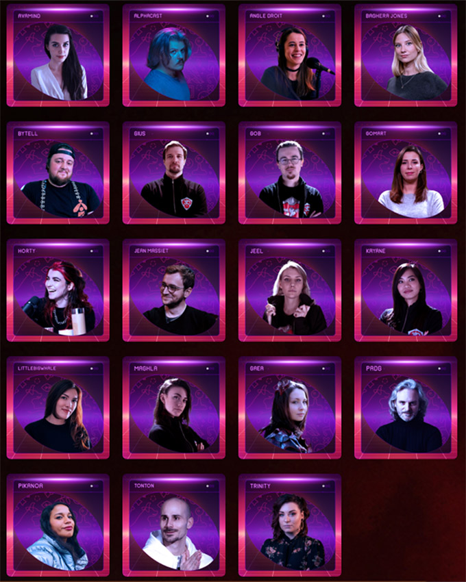 Game 4 Animals : Streamers participants 