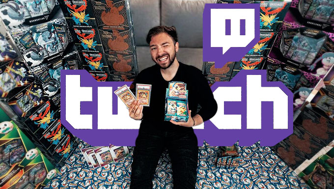 David Lafarge effectue un live Twitch de 24h d'ouvertures de cartes Pokémon