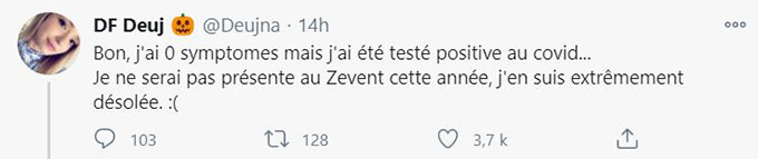 Message d'annulation Djeuna Zevent