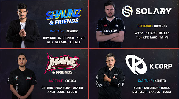 La coupe Panthéon avec les 4 équipes