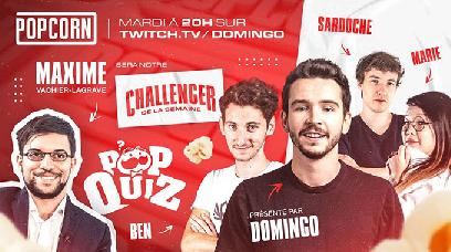 Maxime Vachier-Lagrave est l'invité de Popcorn sur Twitch