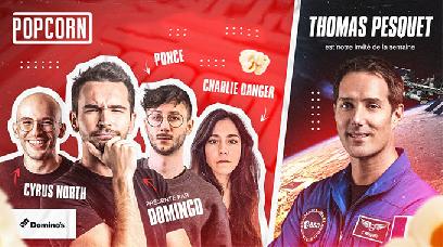 Popcorn reçoit l'astronaute Thomas Pesquet et Cyrus North