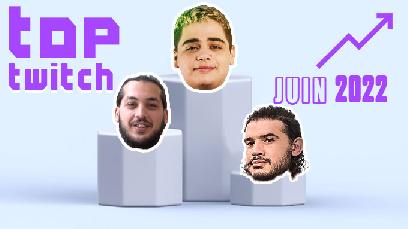 Top des chaines Twitch francophones en Juin 2022