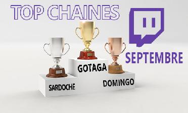 Les chaines Twitch les plus regardées en Septembre