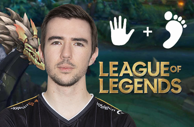 Wakz de Solary joue à League of Legends avec ses pieds